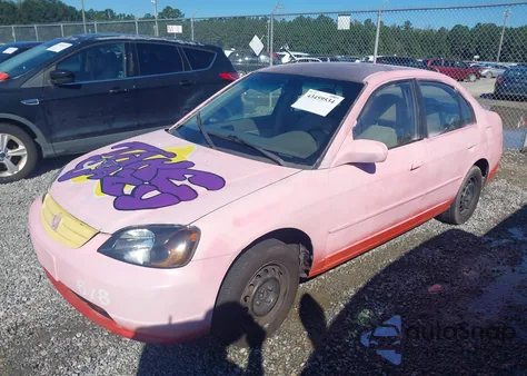 2002 Honda Civic Lx from USA, damaged, VIN 2HGES16582H500061